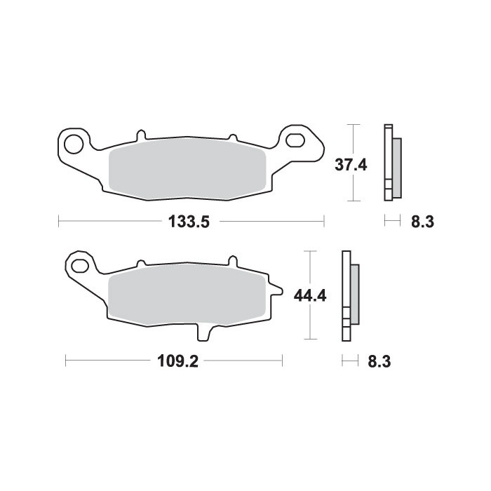 SBS brake pads KH229 STREET EXCEL SINTER gold color