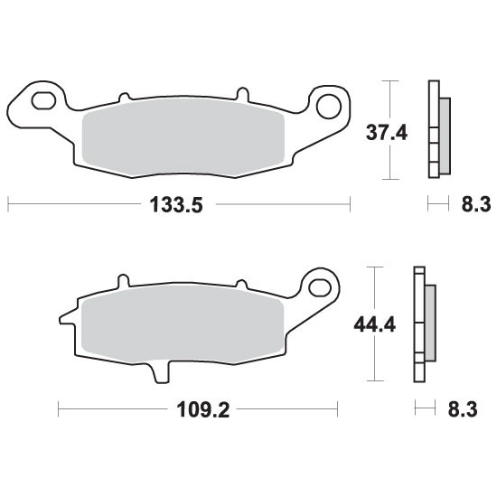 SBS brake pads KH231 STREET EXCEL SINTER gold color