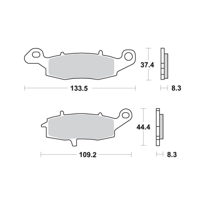 SBS brake pads KH231 STREET EXCEL SINTER gold color