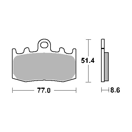 SBS stabdžių kaladėlės KH335 TRACK&SPORT SINTER auksinės spalvos tinka: BMW R850 / 1100 / 1150 / 1200, K1200 / 1300 priekis (REP