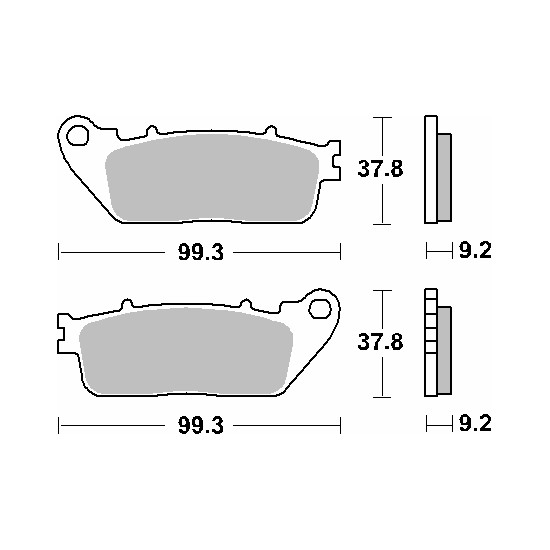 SBS brake pads KH488 STREET EXCEL / RACING SINTER gold color