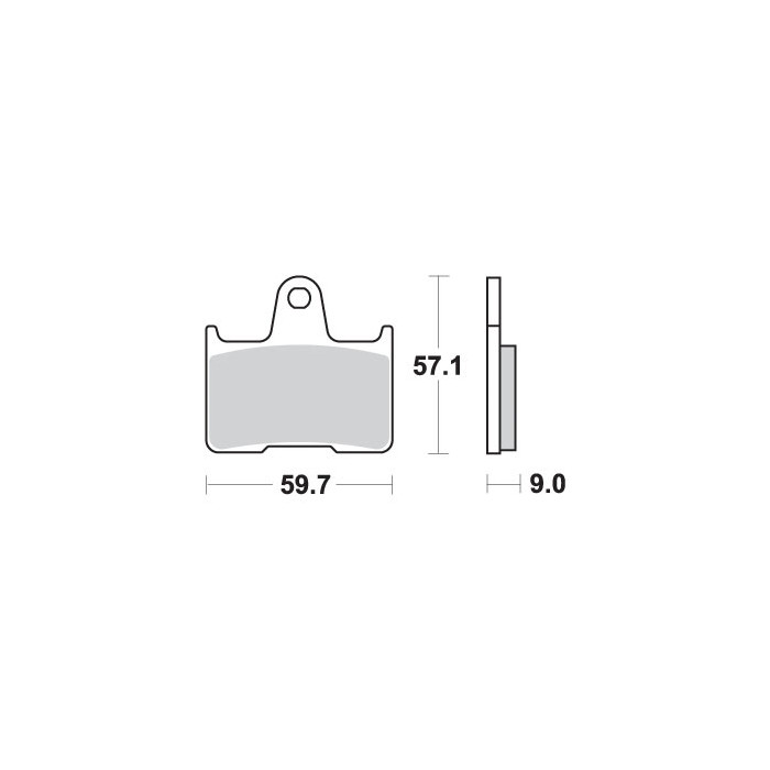 SBS brake pads KH254 RACING DUAL CARBON color black fits: SUZUKI GSXR '04-'06 rear