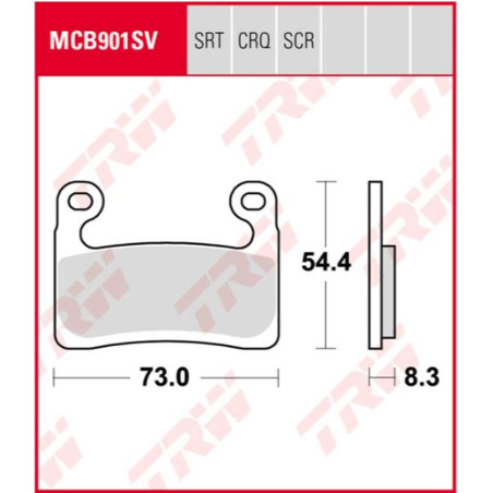 TRW LUCAS brake pads SINTER STREET BMW R 1250 GS ADVENTURE 19-21, BMW R 1250 GS 19-21, BMW R 1250 RT 19-21, BMW S 1000 R