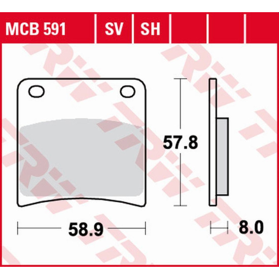 TRW LUCAS ZF brake pads KH146 SINTER STREET SUZUKI VX 800 '90-'95, GSX 1100G '91-'93 rear