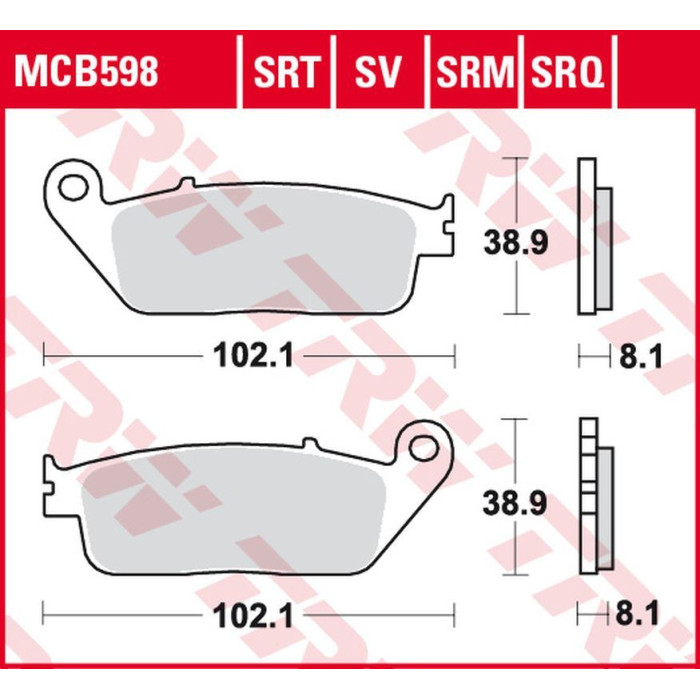 TRW LUCAS ZF brake pads KH196 SINTER ROAD / TRACK HONDA CBR 250R '88-'94 / '11-'14, CB 600 HORNET '98-'15, CBF 600 '04-'