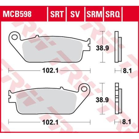 TRW LUCAS ZF stabdžių kaladėlės KH196 SINTER ROAD / TRACK HONDA CBR 250R '88-'94 / '11-'14, CB 600 HORNET '98-'15, CBF 600 '04-'