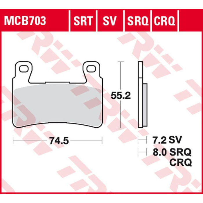 TRW LUCAS ZF brake pads KH265 SINTER ROAD / TRACK HONDA CBR 900RR FIREBLADE '98-'03, VTR 1000 SP1 / SP2 '00-'07 front
