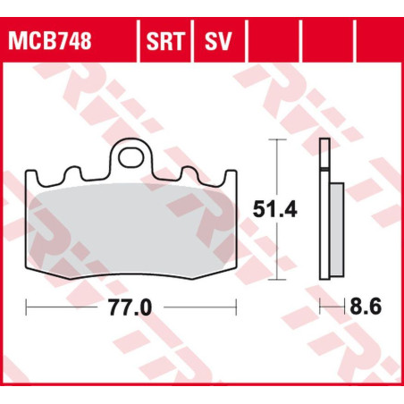 TRW LUCAS ZF brake pads KH335 SINTER ROAD / TRACK BMW R 1100S '01-'05, R 1150R '04-'06, R 1150RT '00-'06, K 1200GT / RS