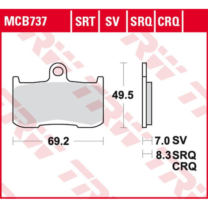 TRW LUCAS ZF brake pads KH347 SINTER ROAD / TRACK INDIAN CHIEF / ROADMASTER 1800 '14-, KAWASAKI Z 800 '13-'17, Z 900 '17