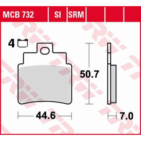 TRW LUCAS ZF brake pads KH355 / 4 SINTER OFFROAD ARCTIC CAT DVX 250 '06-'09, DVX 300 '09-, GILERA OREGON QUAD 250 '07-,