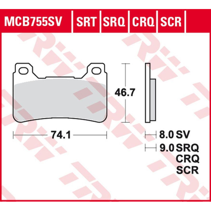 TRW LUCAS ZF stabdžių kaladėlės KH390 SINTER ROAD / TRACK HONDA CBR 600RR '05-'16, CBR 1000RR FIREBLADE '04-'16 priekis