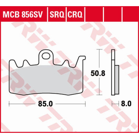 TRW LUCAS ZF stabdžių kaladėlės KH630 SINTER ROAD / TRACK BMW R 1200R / RS '14-'18, S 1000XR '17-, R 1200GS / ADV '13-'18, R 125
