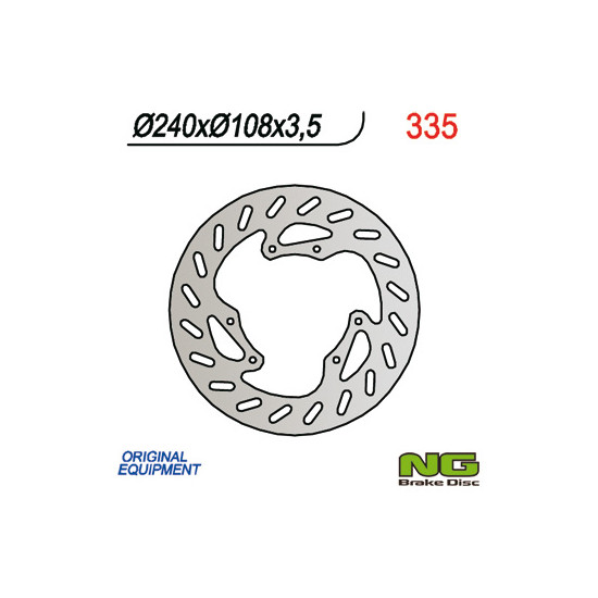 NG brake disc front DERBI 50 SENDA R / R-RACER / X-TREME / X-RACE '00-'09 (240x108x3,5)