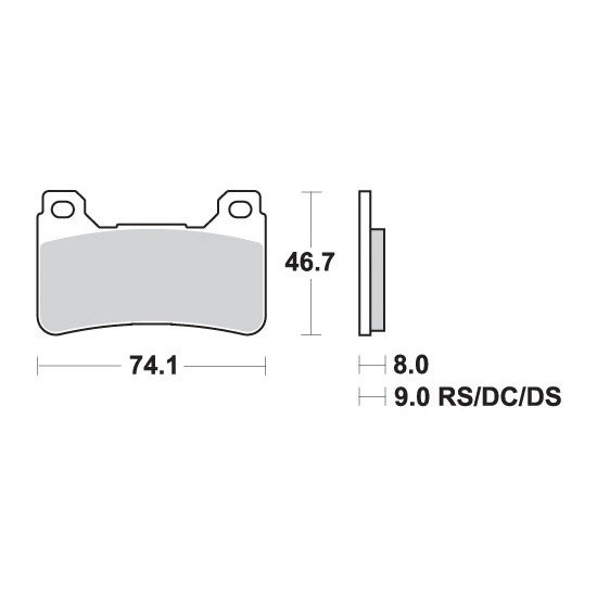 SBS brake pads KH390 TRACKSPORT SINTER gold color (REPLACES THE MIXTURE RS)