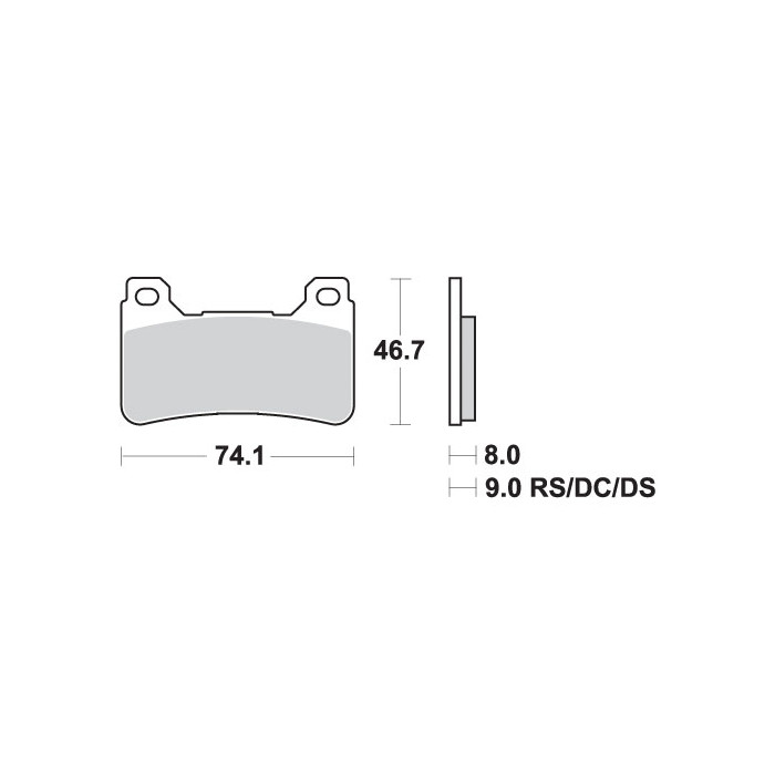 SBS brake pads KH390 TRACKSPORT SINTER gold color (REPLACES THE MIXTURE RS)