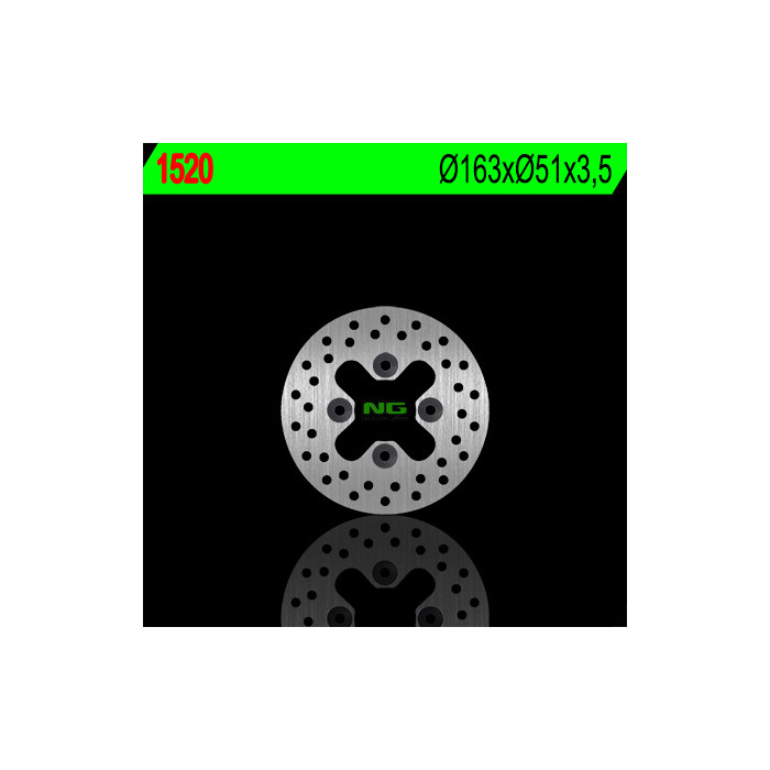 NG stabdžių diskas priekis KAWASAKI KFX 450R '08-'14, KSV 700 (163X51X3,5) (4X10,5mm)