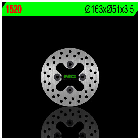 NG brake disc front KAWASAKI KFX 450R '08-'14, KSV 700 (163X51X3,5) (4X10,5mm)