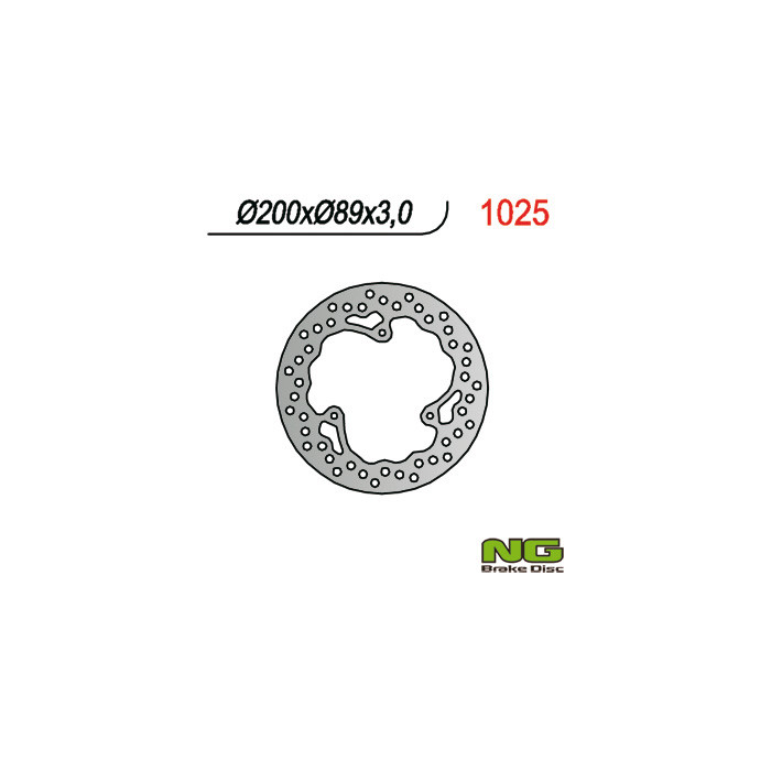 NG stabdžių diskas priekis KTM 65 SX '98-'14 (200X89X3) (3x6,5mm)