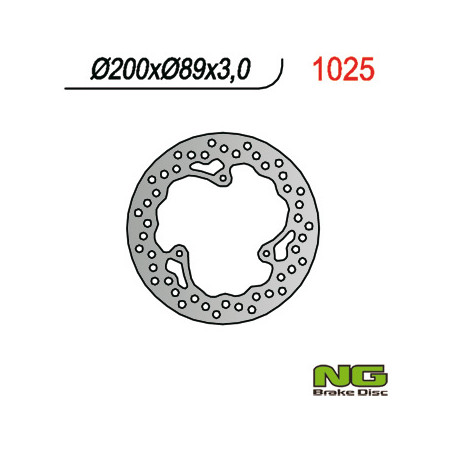 NG stabdžių diskas priekis KTM 65 SX '98-'14 (200X89X3) (3x6,5mm)