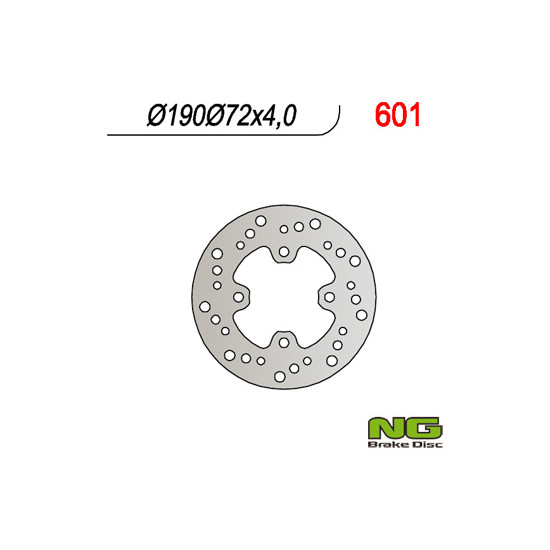 NG brake disc rear HONDA 50 X8R-S / X '98-'04 (190x72x4)