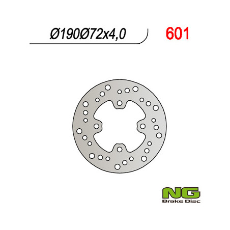 NG brake disc rear HONDA 50 X8R-S / X '98-'04 (190x72x4)