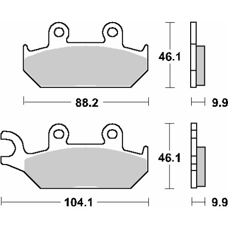 SBS brake pads KH172 STREET EXCEL SINTER gold color