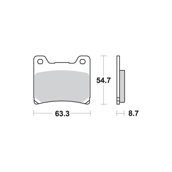 SBS brake pads KH88 STREET EXCEL / RACING SINTER gold color