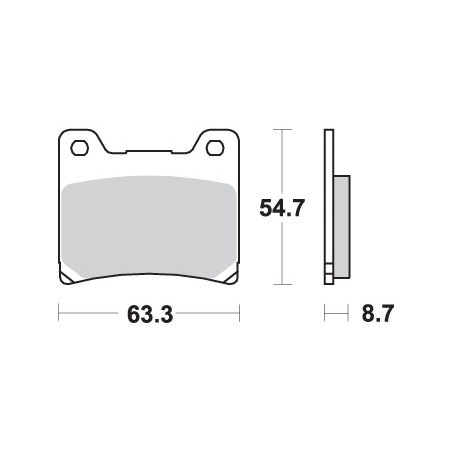 SBS brake pads KH88 STREET EXCEL / RACING SINTER gold color