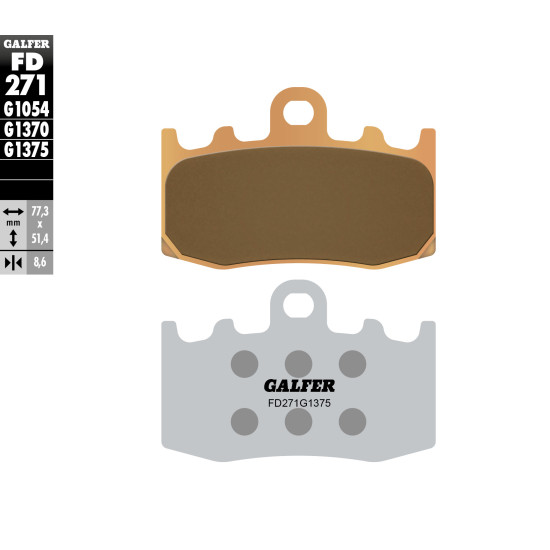 GALFER brake pads KH335 Metalic sinter (gold color) SPORT