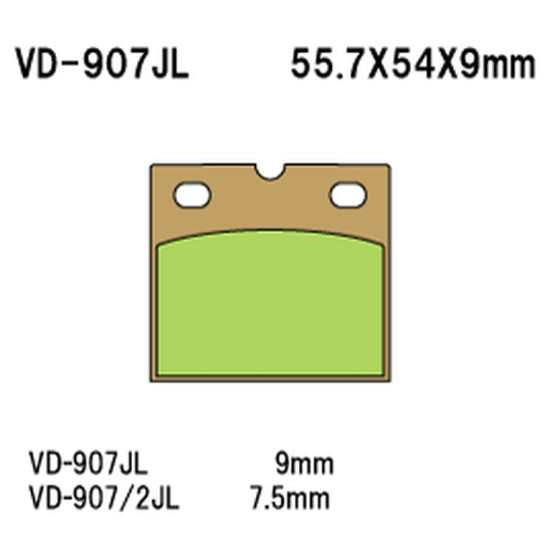 VESRAH brake pads KH18 Metalic sinter (gold color) (MADE IN JAPAN)