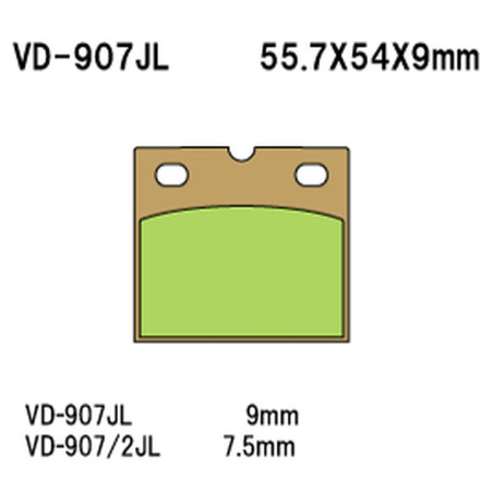 VESRAH stabdžių kaladėlės KH18 Metalic sinter (auksinės spalvos) (MADE IN JAPAN)