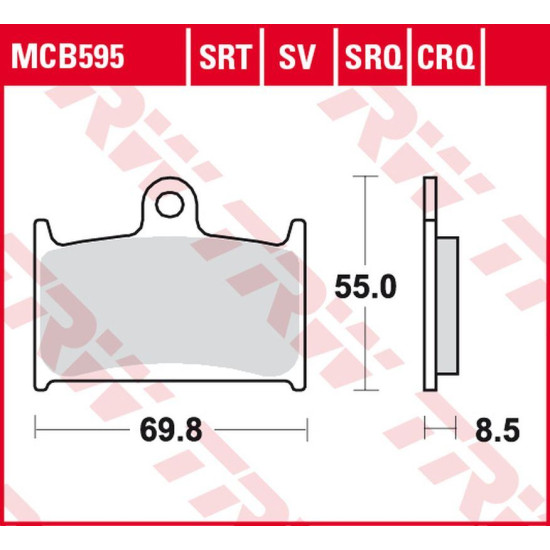 TRW LUCAS ZF brake pads KH236 SINTER ROAD / TRACK SUZUKI GSX-R 400 '90-'95, GSX-R 750 '88-'93, GSX-R 1000 '89-'92, TRIUMPH
