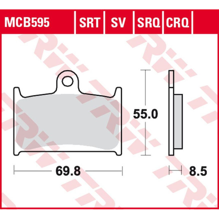 TRW LUCAS ZF stabdžių kaladėlės KH236 SINTER ROAD / TRACK SUZUKI GSX-R 400 '90-'95, GSX-R 750 '88-'93, GSX-R 1000 '89-'92,TRIUMP