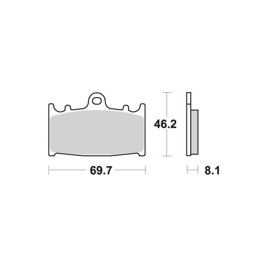 SBS brake pads KH158 STREET EXCEL SINTER gold color