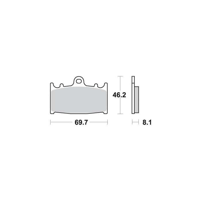 SBS brake pads KH158 STREET EXCEL SINTER gold color