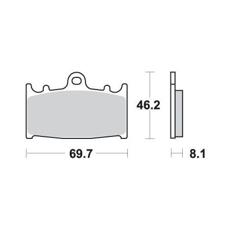 SBS brake pads KH158 STREET EXCEL SINTER gold color