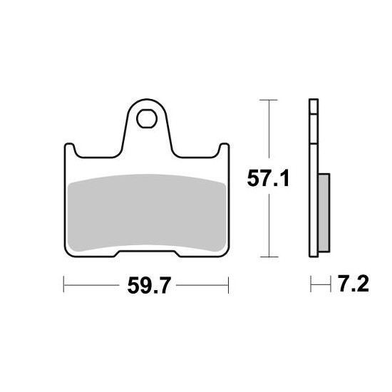 SBS brake pads KH254 STREET EXCEL / RACING SINTER gold color BMW M 1000 RR '21-'22 - rear