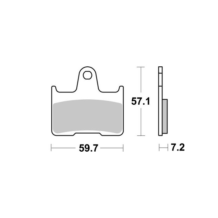 SBS brake pads KH254 STREET EXCEL / RACING SINTER gold color BMW M 1000 RR '21-'22 - rear