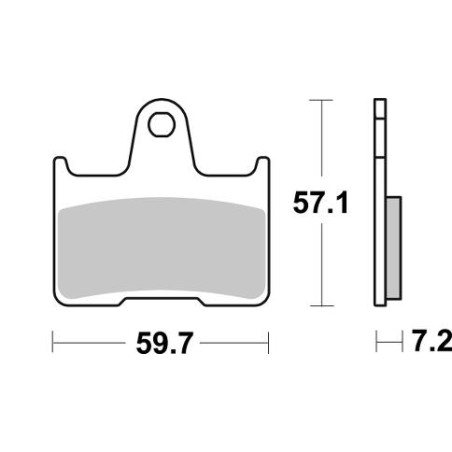 SBS brake pads KH254 STREET EXCEL / RACING SINTER gold color BMW M 1000 RR '21-'22 - rear