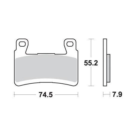 SBS brake pads KH296 / KH265 STREET EXCEL SINTER gold color fits: KAWASAKI ZX-6R '13