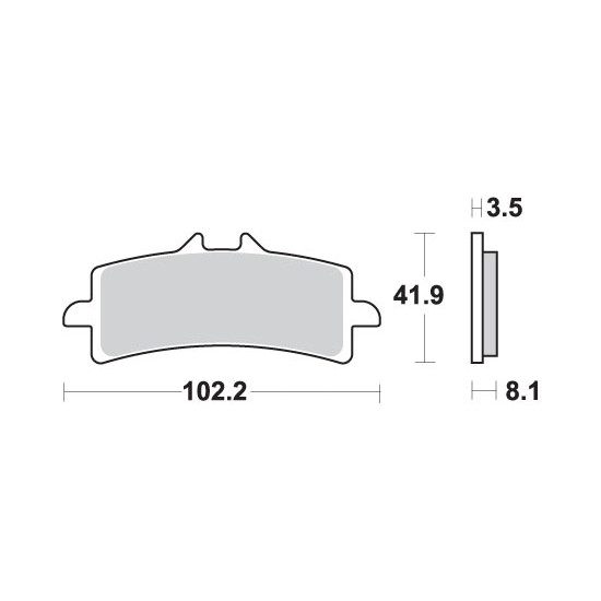 SBS brake pads KH447 STREET EXCEL SINTER gold color
