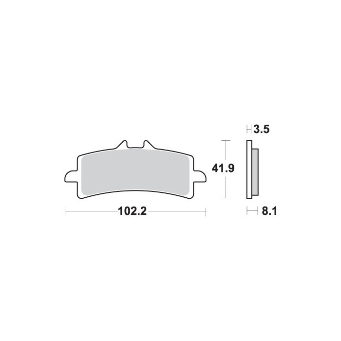 SBS brake pads KH447 STREET EXCEL SINTER gold color