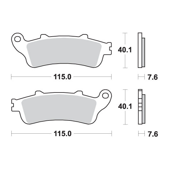 SBS brake pads kH261 / KH281 STREET EXCEL SINTER gold color