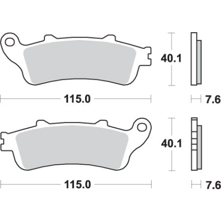 SBS brake pads kH261 / KH281 STREET EXCEL SINTER gold color