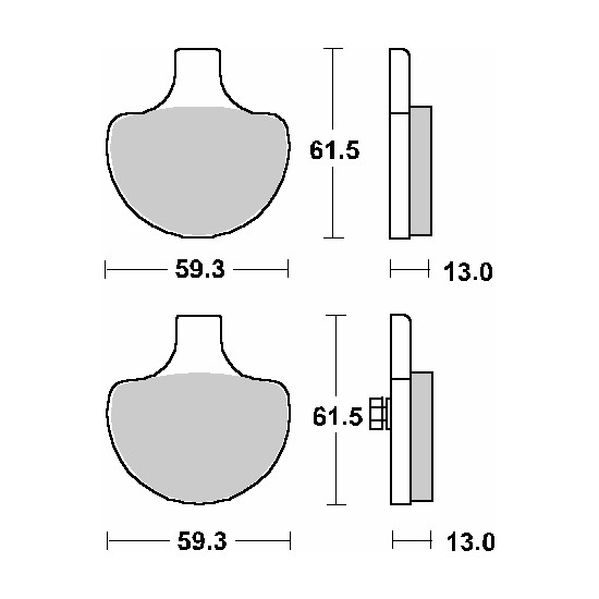 SBS brake pads KH94 STREET EXCEL SINTER gold color
