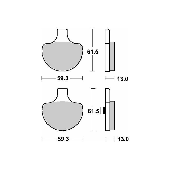SBS brake pads KH94 STREET EXCEL SINTER gold color