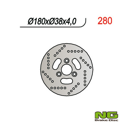 NG brake disc front SUZUKI AN 125 / 150 95-00 (180X38X4)