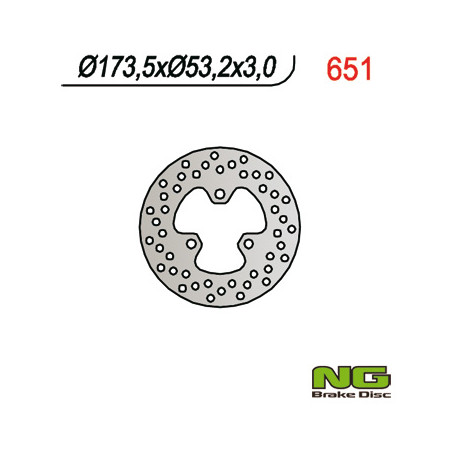 NG brake disc front HONDA TRX 450R '05-'06, TRX 400EX '01-'03, TRX 250EX '01-'12, TRX 300EX '93-'12 (173x53,2x4)