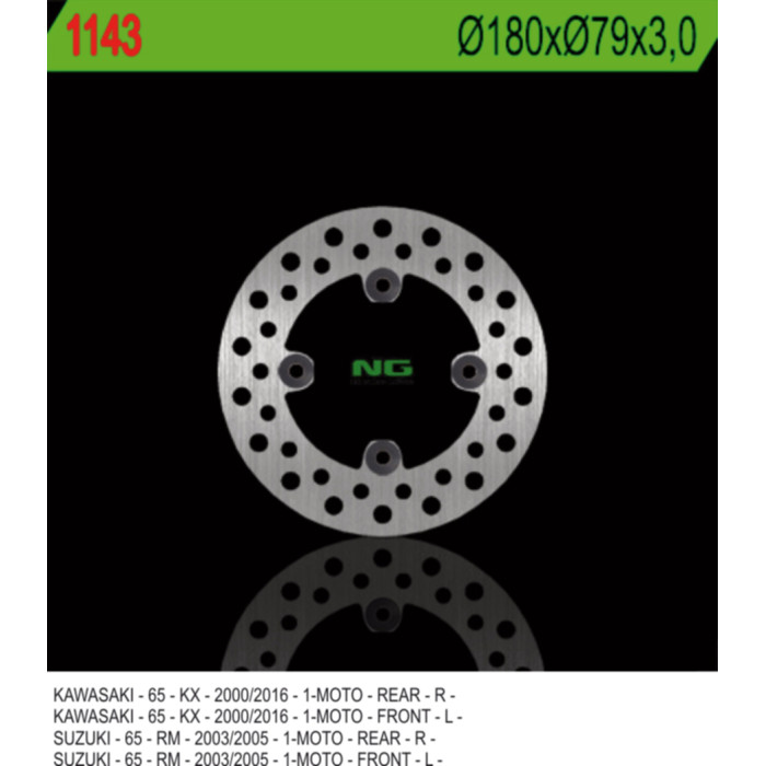 NG brake disc front / rear KAWASAKI KX 65 '00-'20, SUZUKI RM 65 '03-'05