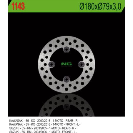 NG brake disc front / rear KAWASAKI KX 65 '00-'20, SUZUKI RM 65 '03-'05
